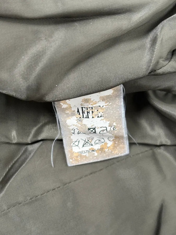 Moschino Khaki Officer Asymmetrical Zip Military Bomber Jacket kEGTuqz 11