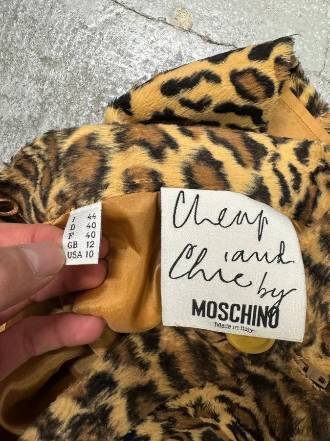 Moschino Leopard Fur Effect Skirt (S/M) hNJSrbj 3