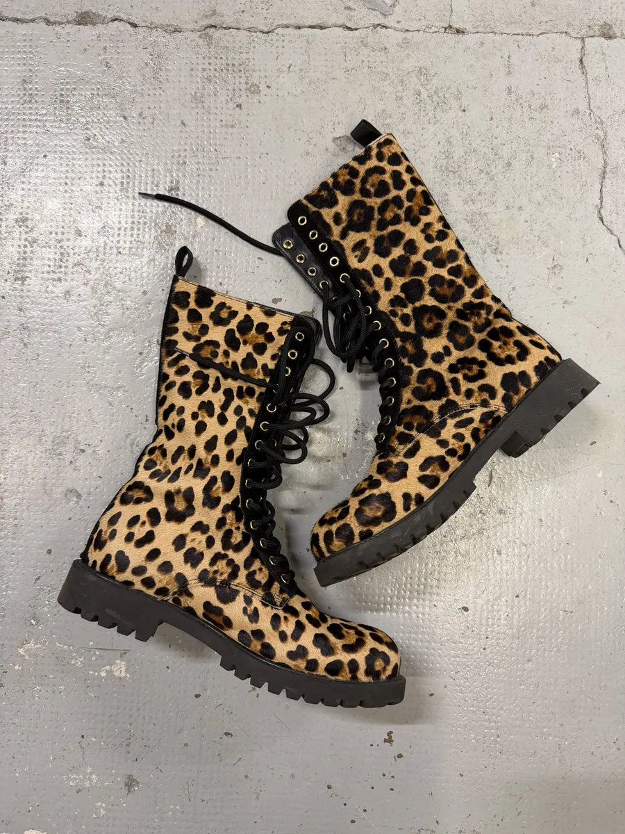 Moschino Leopard Pony Hair Ankle Boots WDFcjNN 2