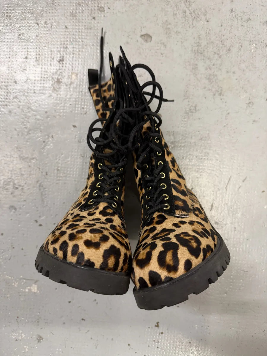 Moschino Leopard Pony Hair Ankle Boots WDFcjNN 6