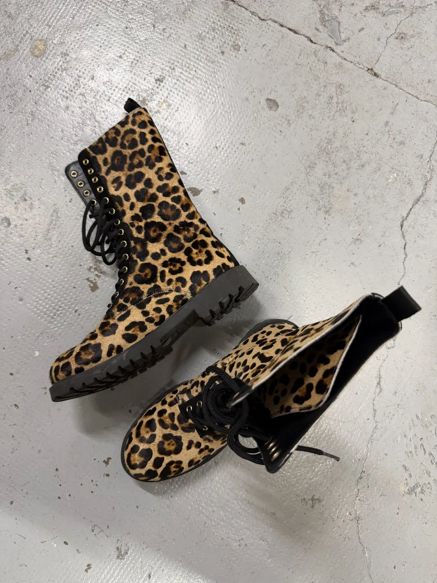 Moschino Leopard Pony Hair Ankle Boots WDFcjNN 7