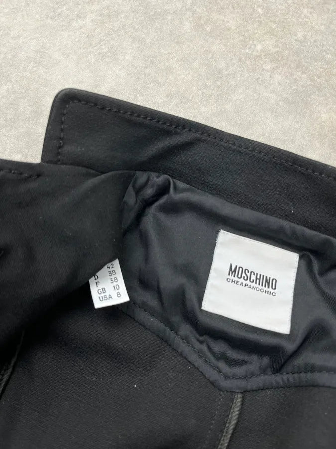Moschino Napoleon Officer Buttoned Black Jacket eiLoZWP 10
