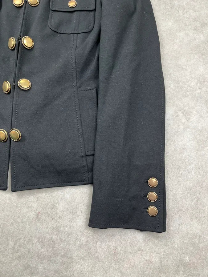 Moschino Napoleon Officer Buttoned Black Jacket eiLoZWP 8