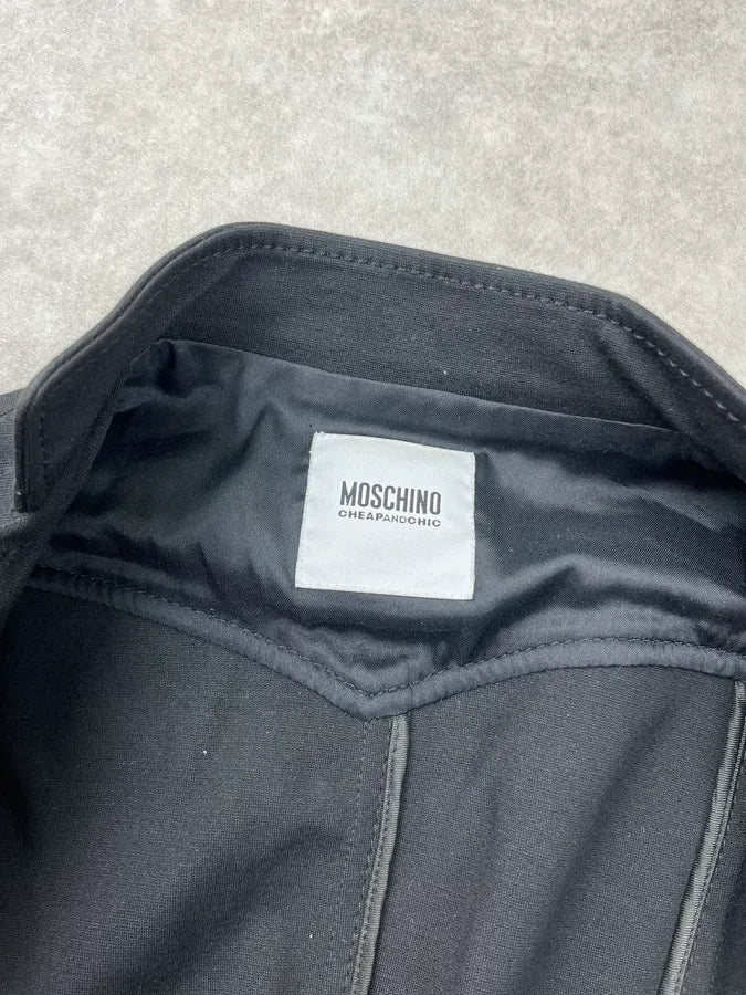 Moschino Napoleon Officer Buttoned Black Jacket eiLoZWP 9