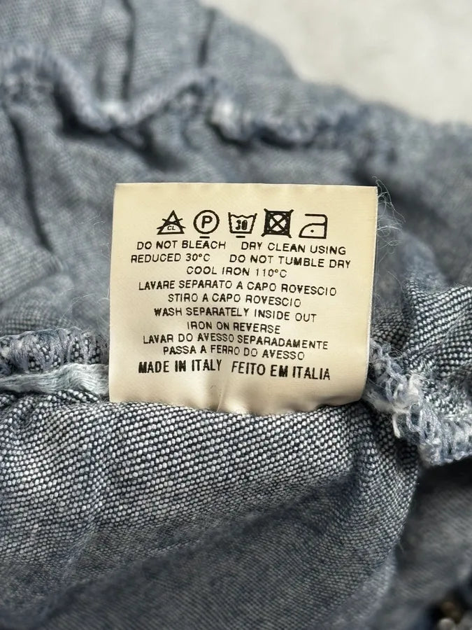 Moschino Navy Gathered Denim Zip-Up Jacket SUCUMFi 12