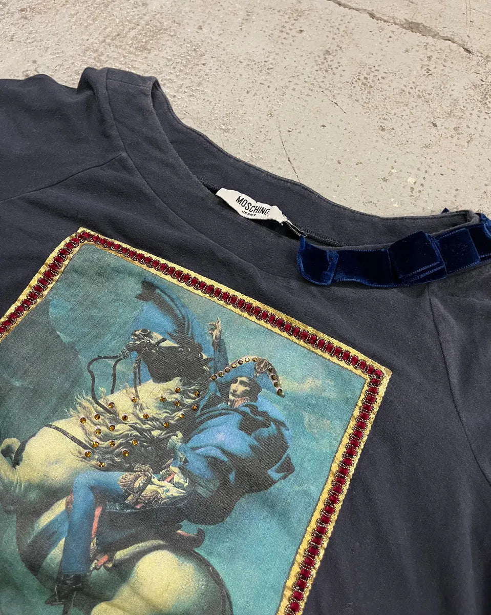 Moschino Navy Graphic Print T-Shirt vQyNlYQ 4