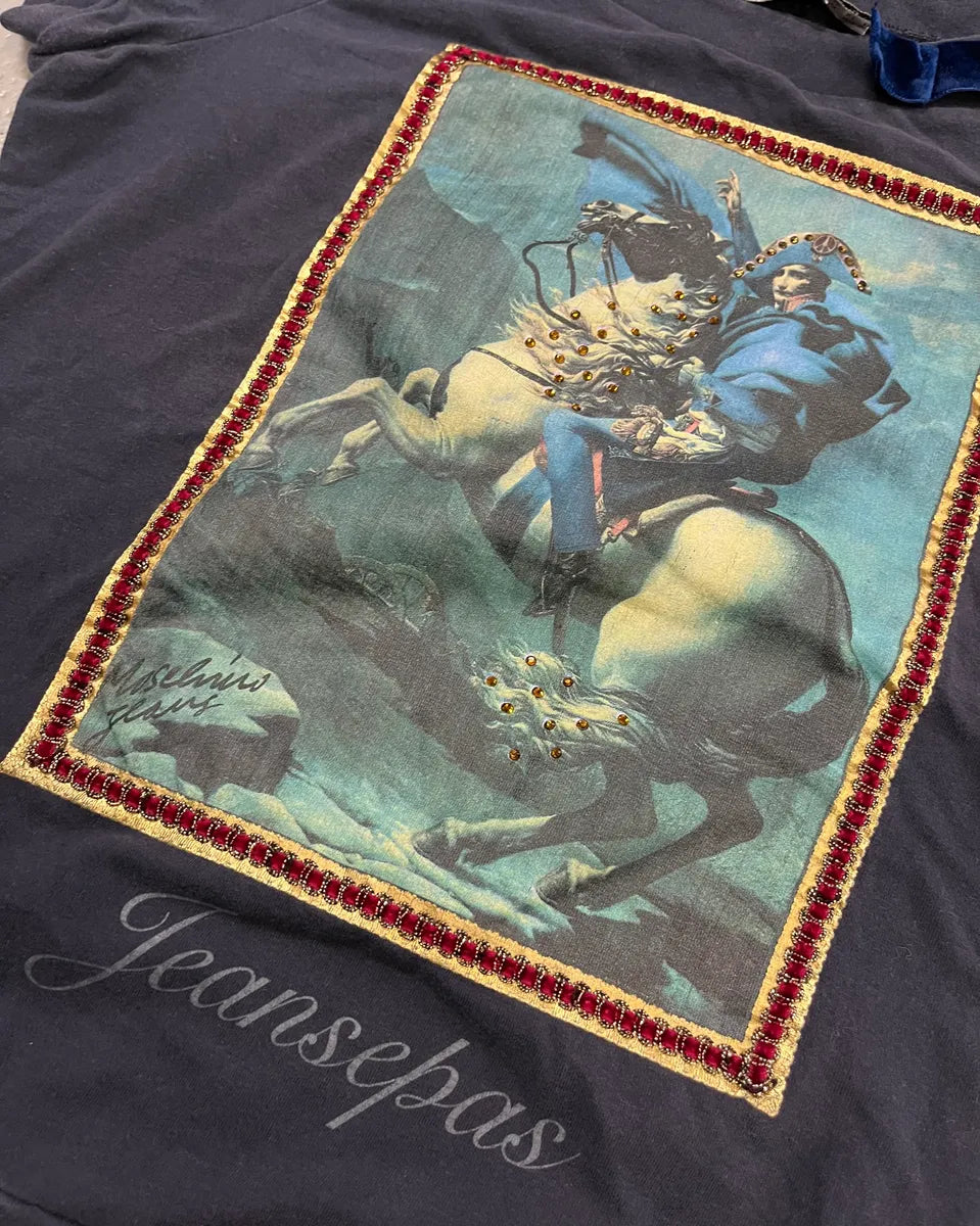Moschino Navy Graphic Print T-Shirt vQyNlYQ 5