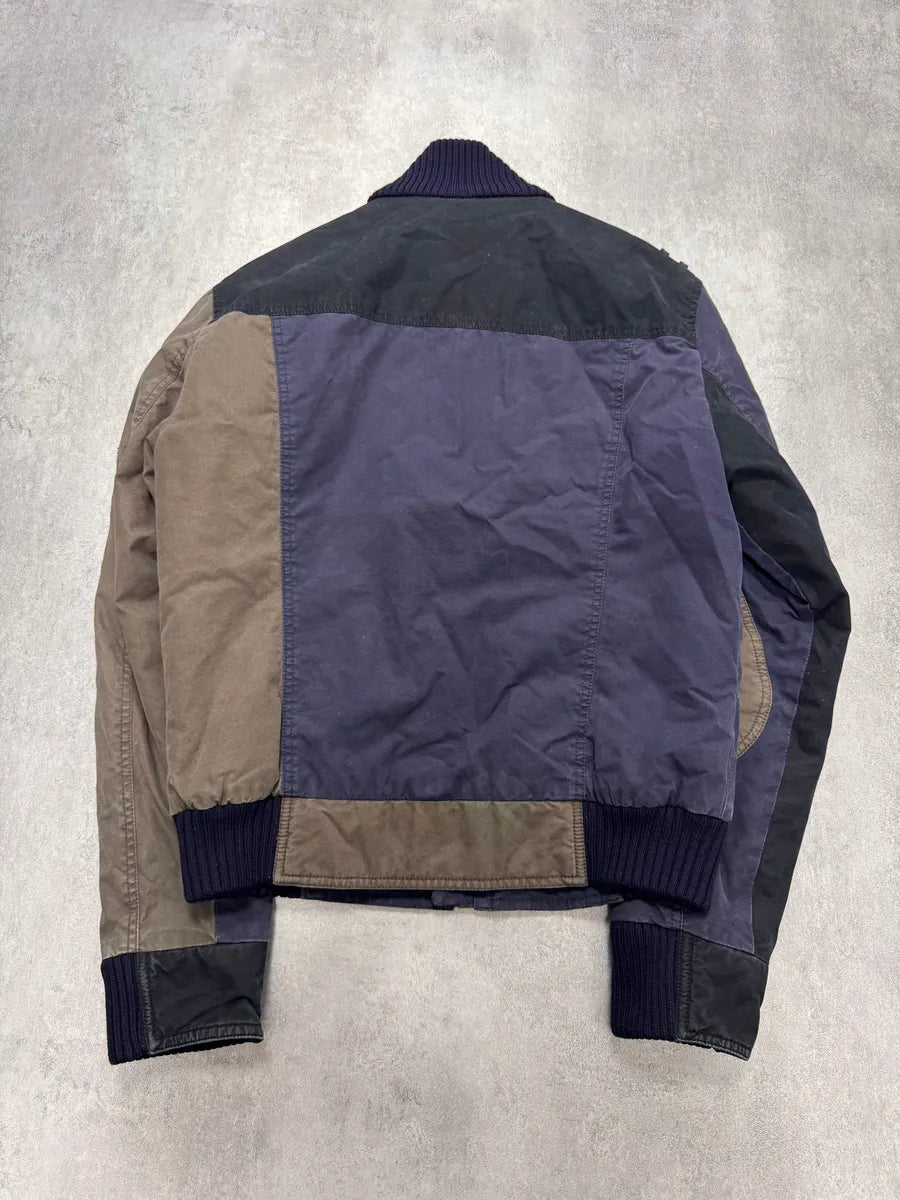 Moschino Patchwork Bomber Navy Black Khahi Jacket tYpFiRl 8