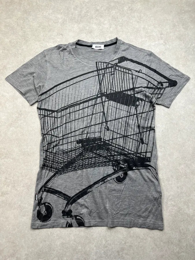 Moschino Shopping Cart Grey T-Shirt obcLMnx 0