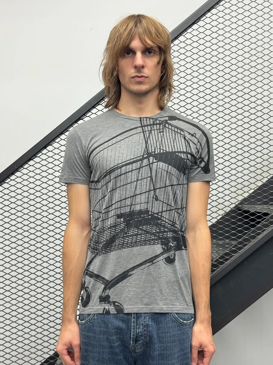 Moschino Shopping Cart Grey T-Shirt obcLMnx 1