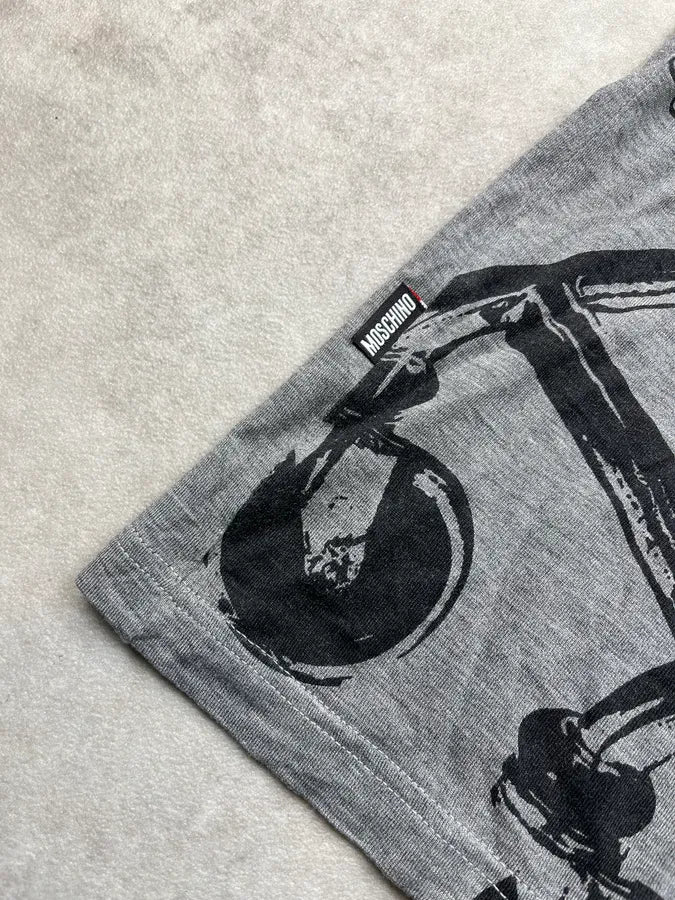 Moschino Shopping Cart Grey T-Shirt obcLMnx 5