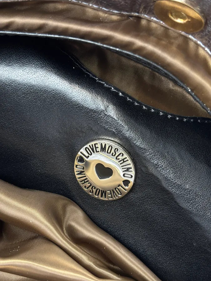Moschino Silver Leather Studded Handle Bag YpUfvmY 17