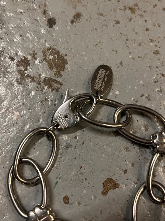 Moschino Silver Metal Chain Bracelet qjBTmoR 4