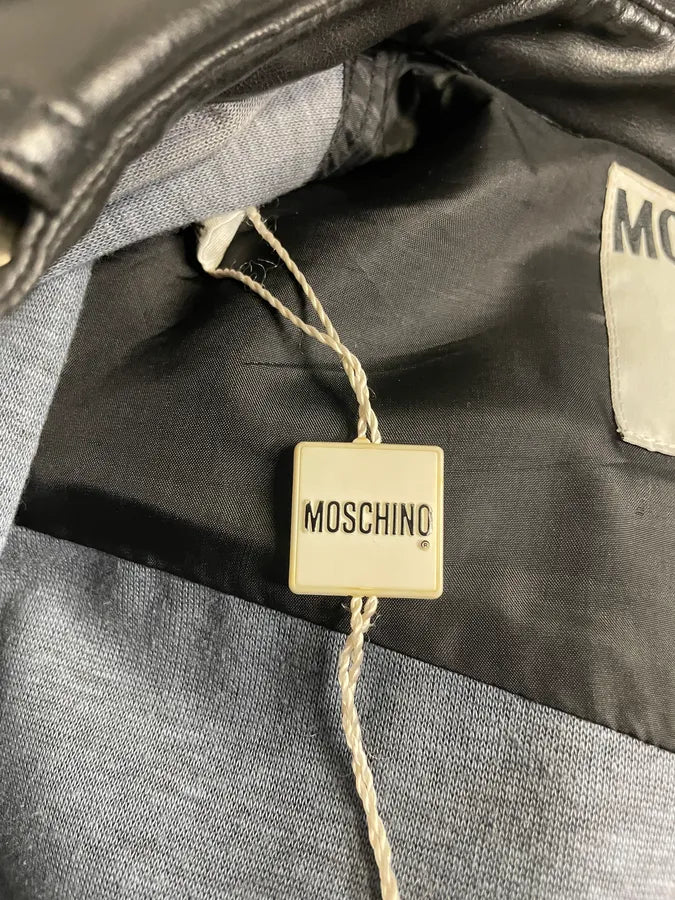 Moschino Sleek Eco Leather Black Shirt qUygtZJ 7