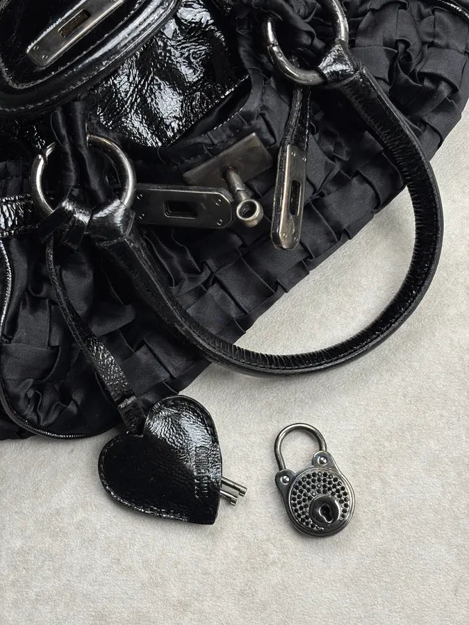 Moschino Small Nod Heart Black Handle Bag  fIzGKBl 11