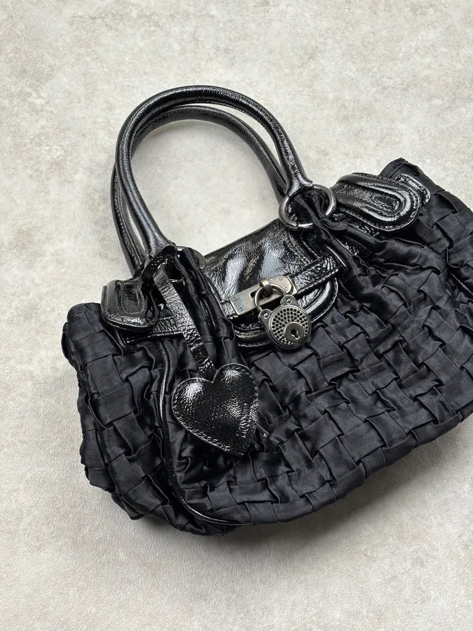 Moschino Small Nod Heart Black Handle Bag  fIzGKBl 3