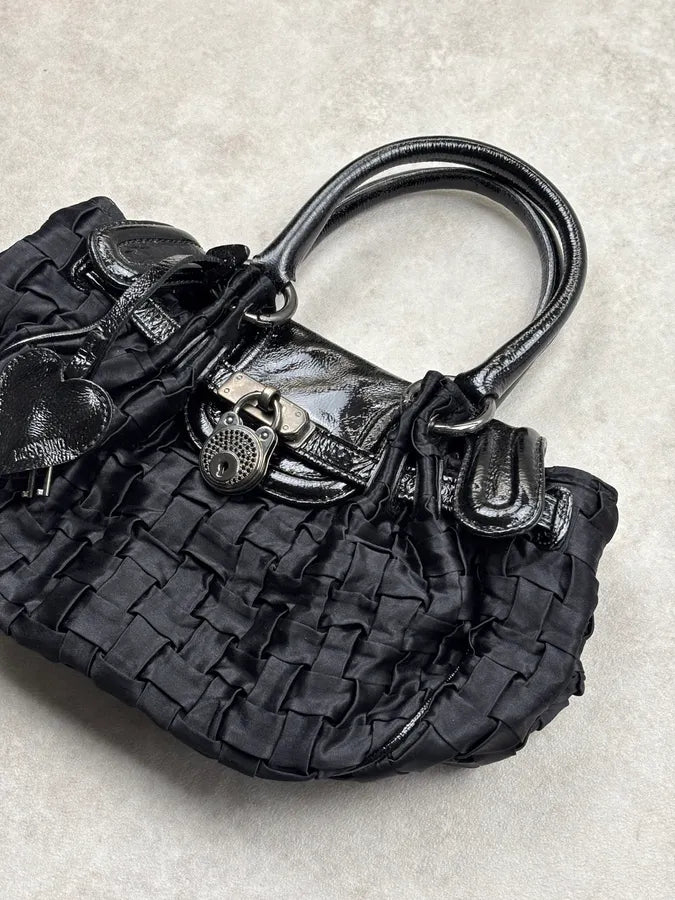 Moschino Small Nod Heart Black Handle Bag  fIzGKBl 4