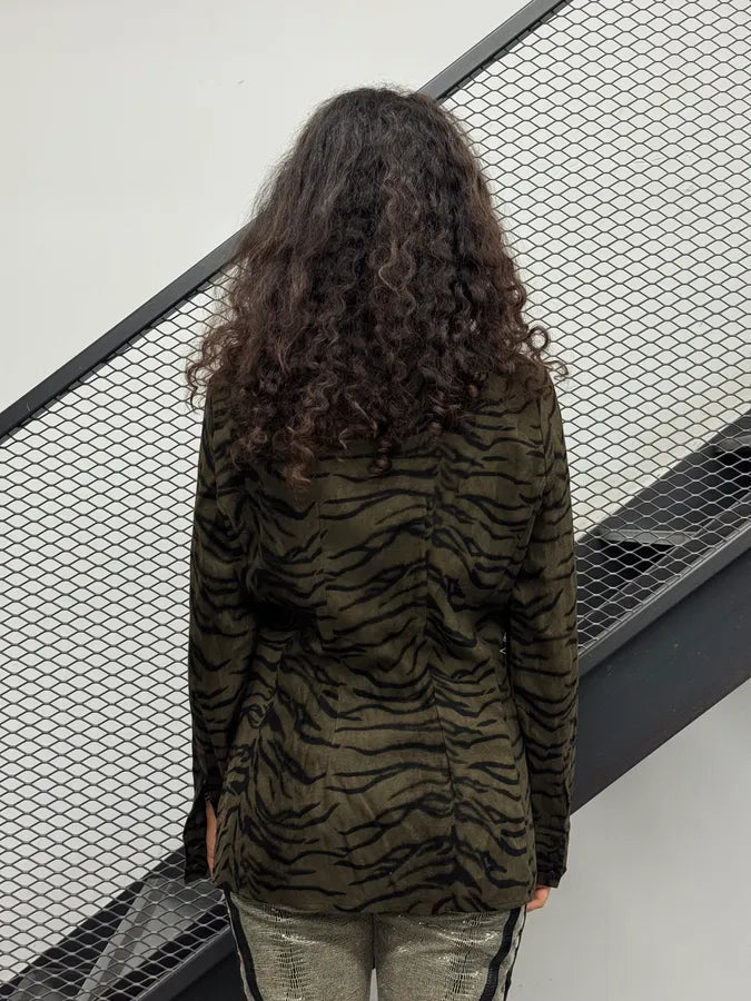 Moschino Tiger Dark Green Savage Shirt ovPUqlK 1