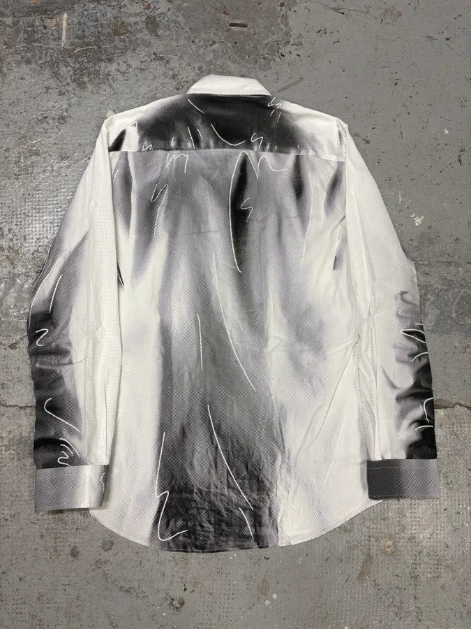 Moschino Trompe L’Oeil Print White Shirt WwHIMKK 5