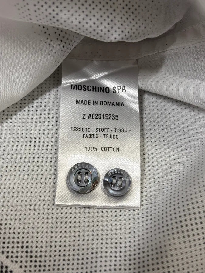 Moschino Trompe L’Oeil Print White Shirt WwHIMKK 9