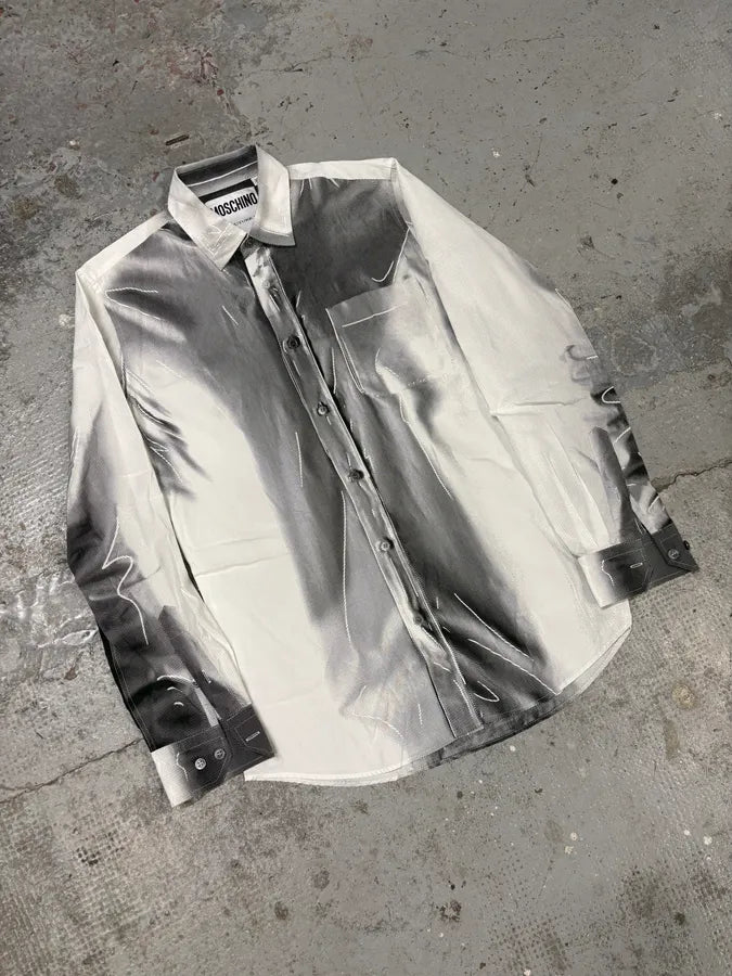 Moschino Trompe L’Oeil Print White Shirt WwHIMKK 3