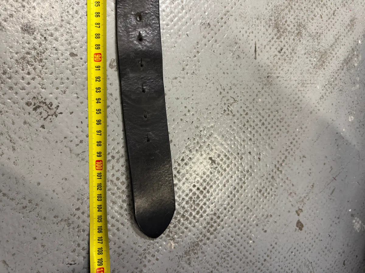 Moschino UK Flag Buckle Black Leather Belt bZrlrzt 7