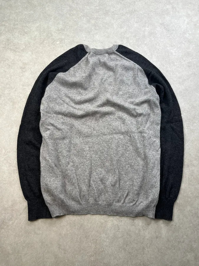 Moschino UK Flag Two Tone Grey Wool Sweater BfepbtQ 7