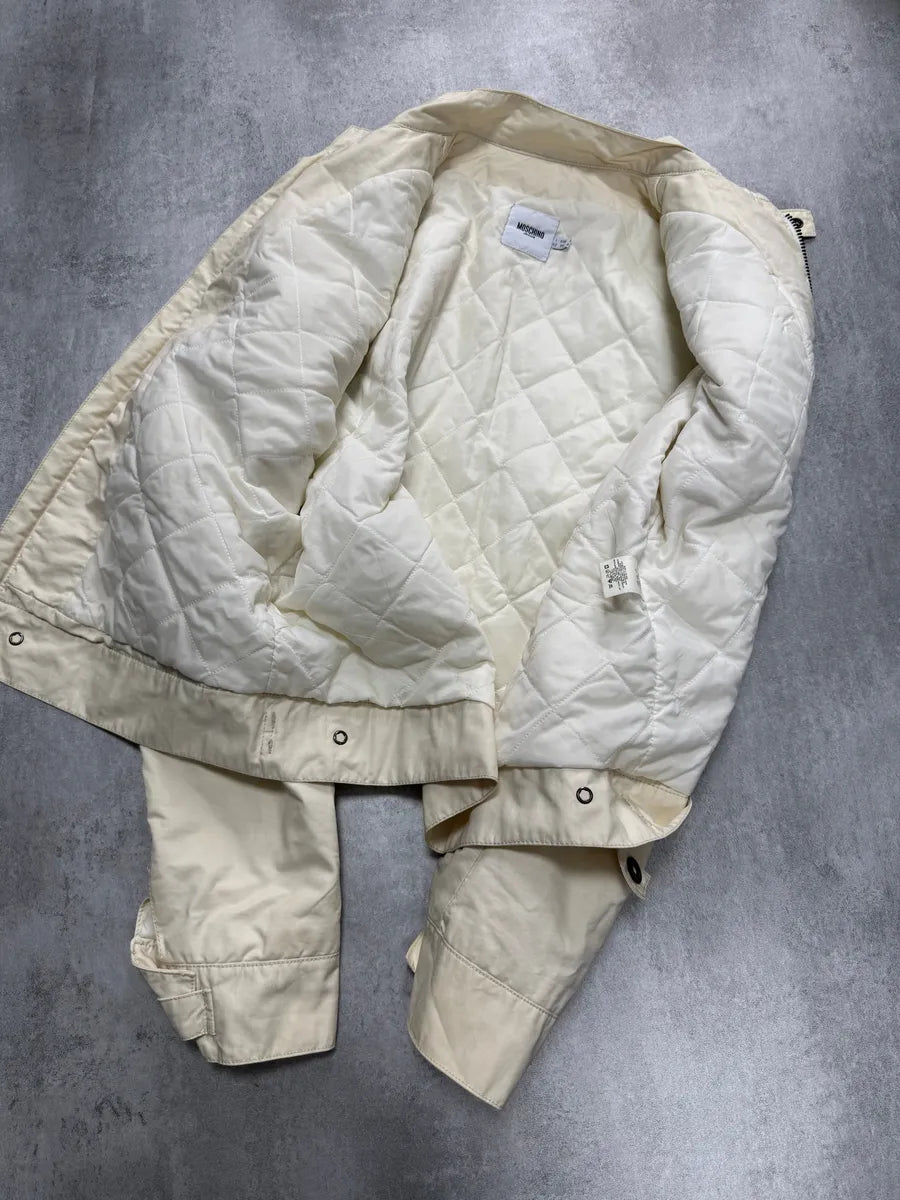 Moschino Utility Snow White Worker Bomber Jacket (L) 4