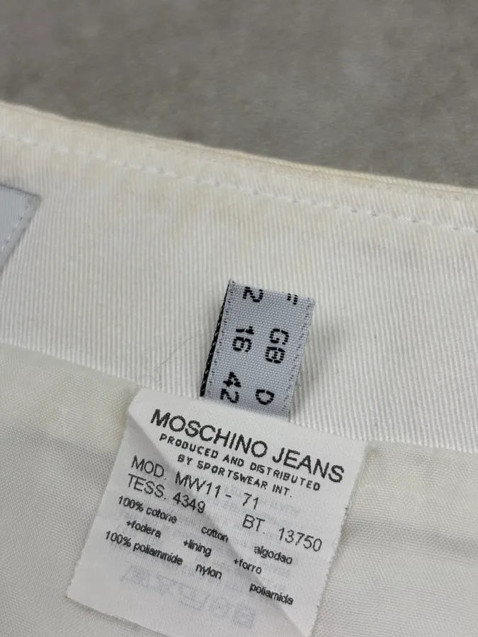 Moschino White Eyelet Studded Mini Skirt xbWyrtv 12
