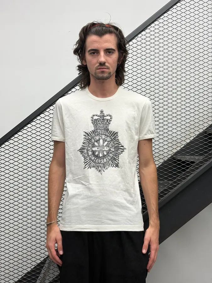 Moschino White Royal Medal T-Shirt YMvogKx 1