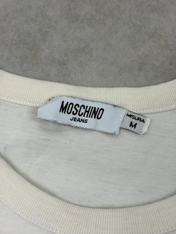 Moschino White Royal Medal T-Shirt YMvogKx 8