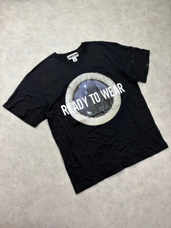 AW2018 Moschino H&M Black Ready to Wear T-Shirt FVqPneL 3