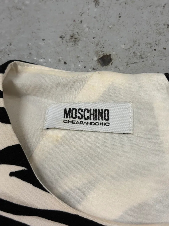 Moschino Zebra Balck & White Dress sSTtKku 5