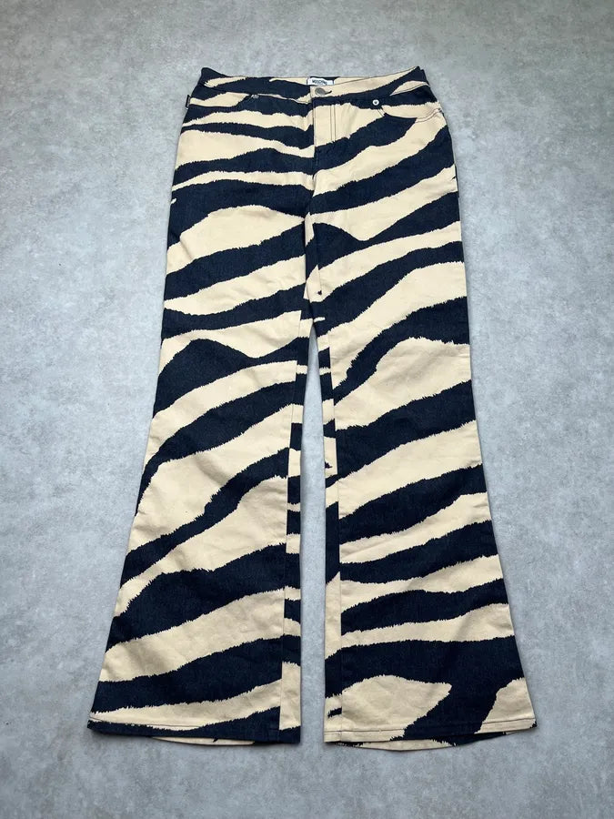 Moschino Zebra Stripes Black & Beige Pants Cquuxvj 4