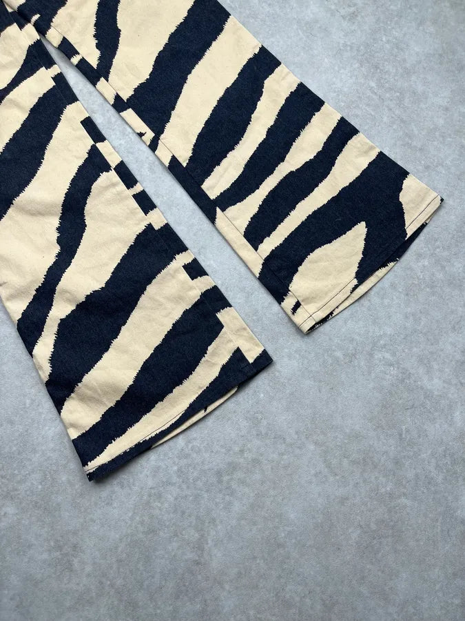 Moschino Zebra Stripes Black & Beige Pants Cquuxvj 5