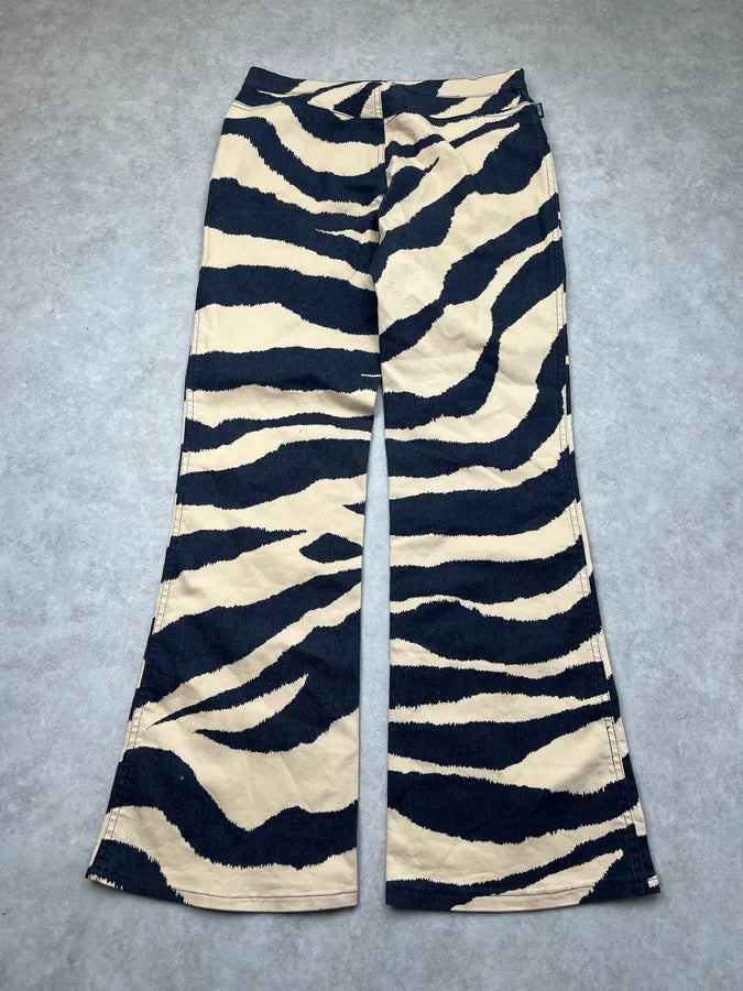 Moschino Zebra Stripes Black & Beige Pants Cquuxvj 7