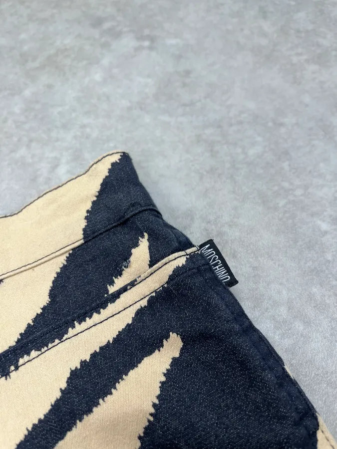 Moschino Zebra Stripes Black & Beige Pants Cquuxvj 8