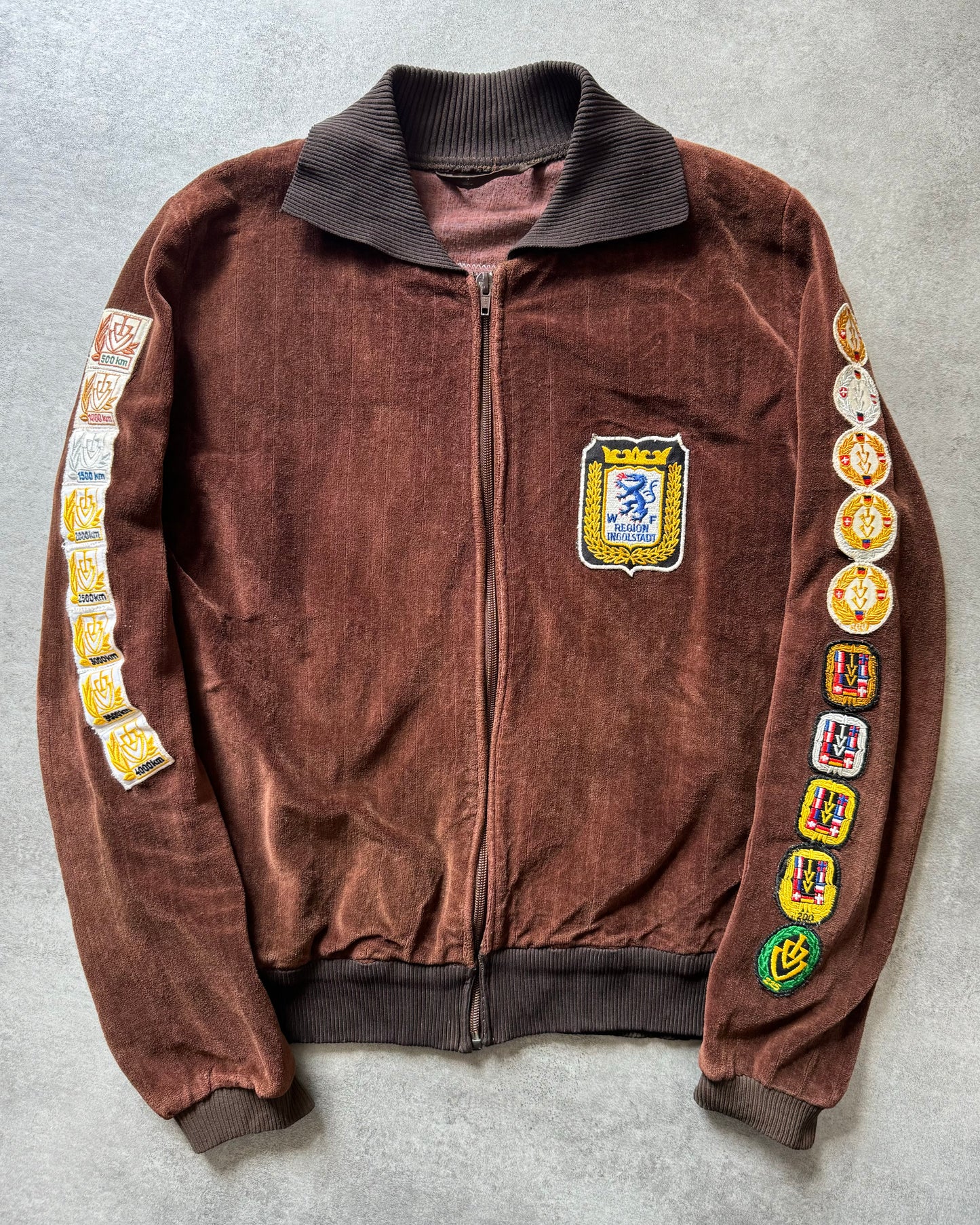 1990s Traditional German Patchwork Brown Local Sweatshirt (S) - 6