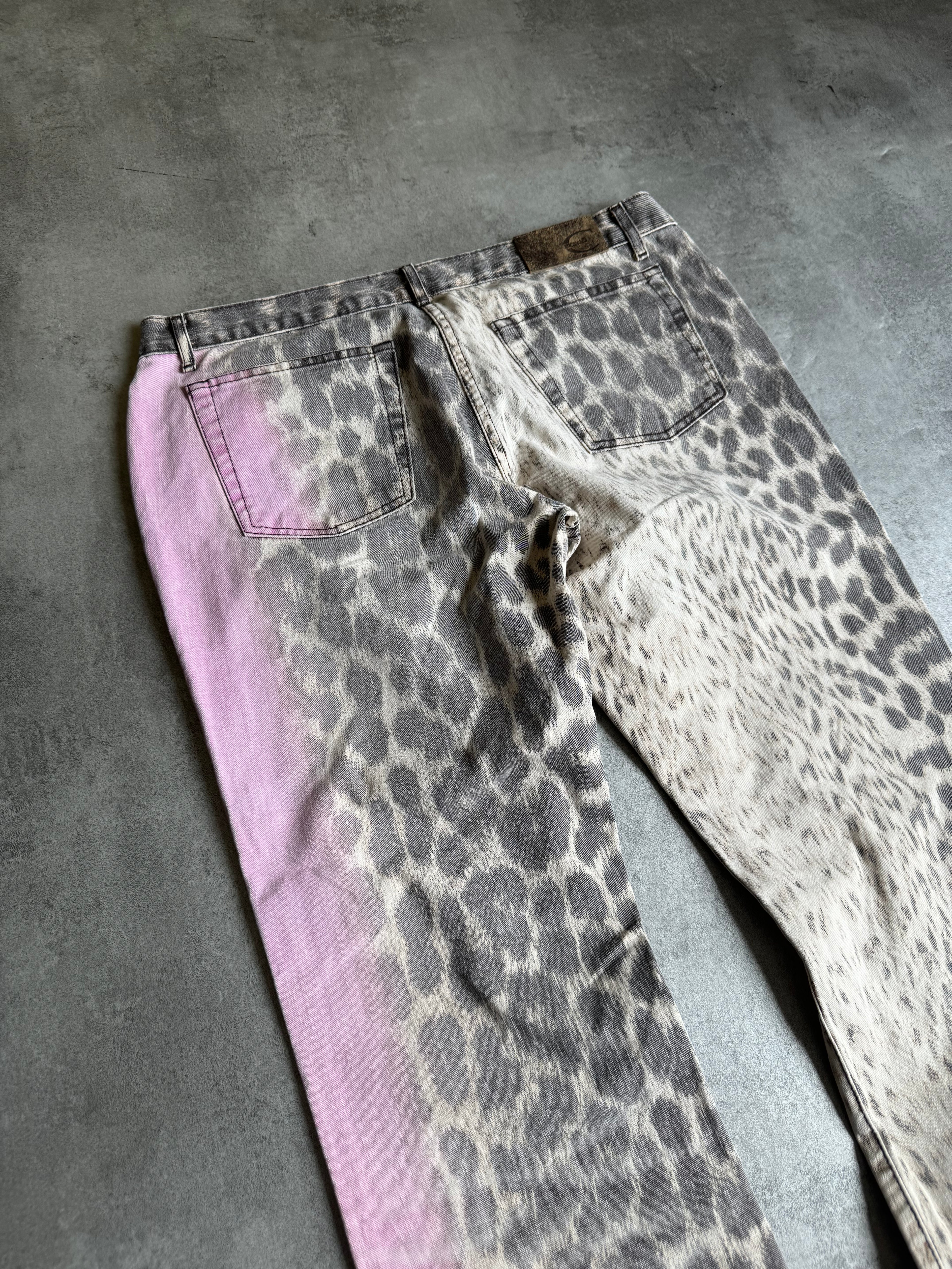 SS2006 Cavalli Glamour Leopard Funky Pink Pants (L) - 3