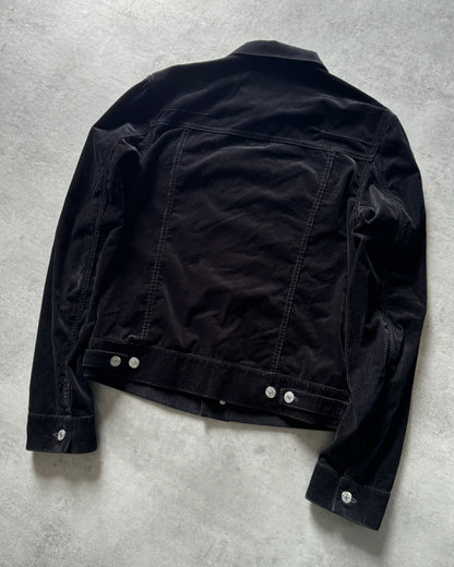 SS2019 Dior Black Light Velvet Trucker Jacket by Kim Jones (M) - 3