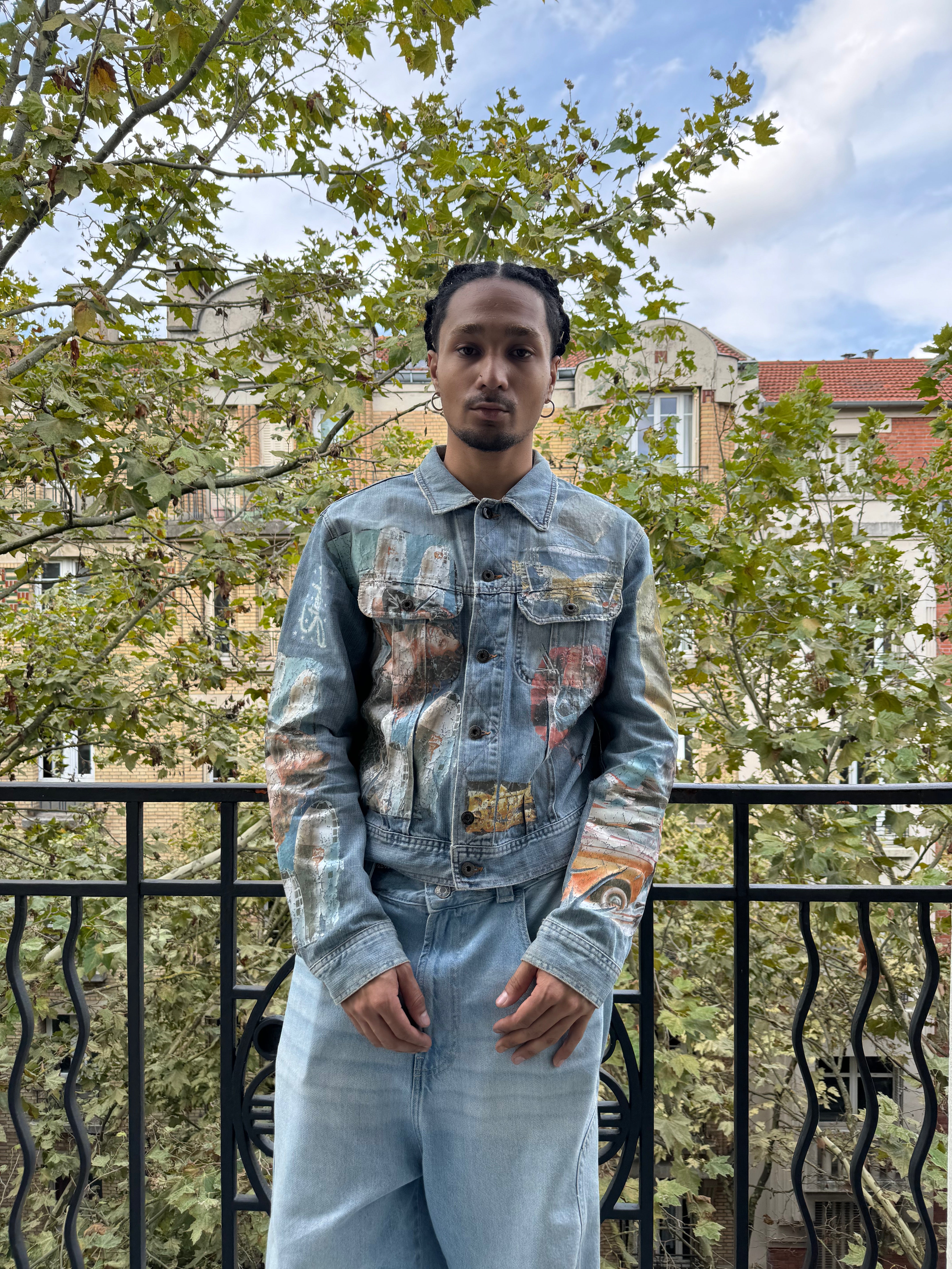 00s memhim coated denim jacket archive WWII Simplified Model 