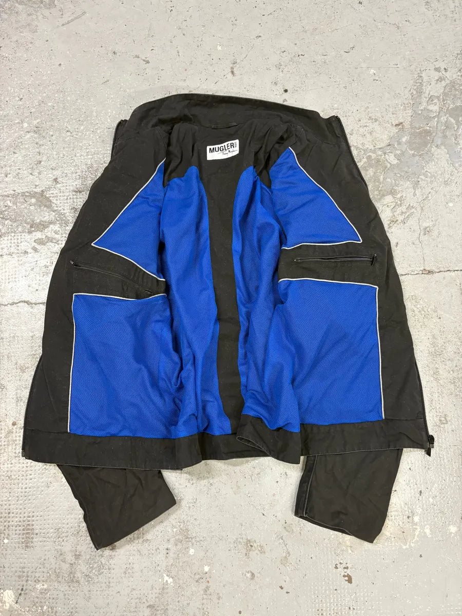 Mugler Black Front Zips Tactical Jacket aYMJtNu 1