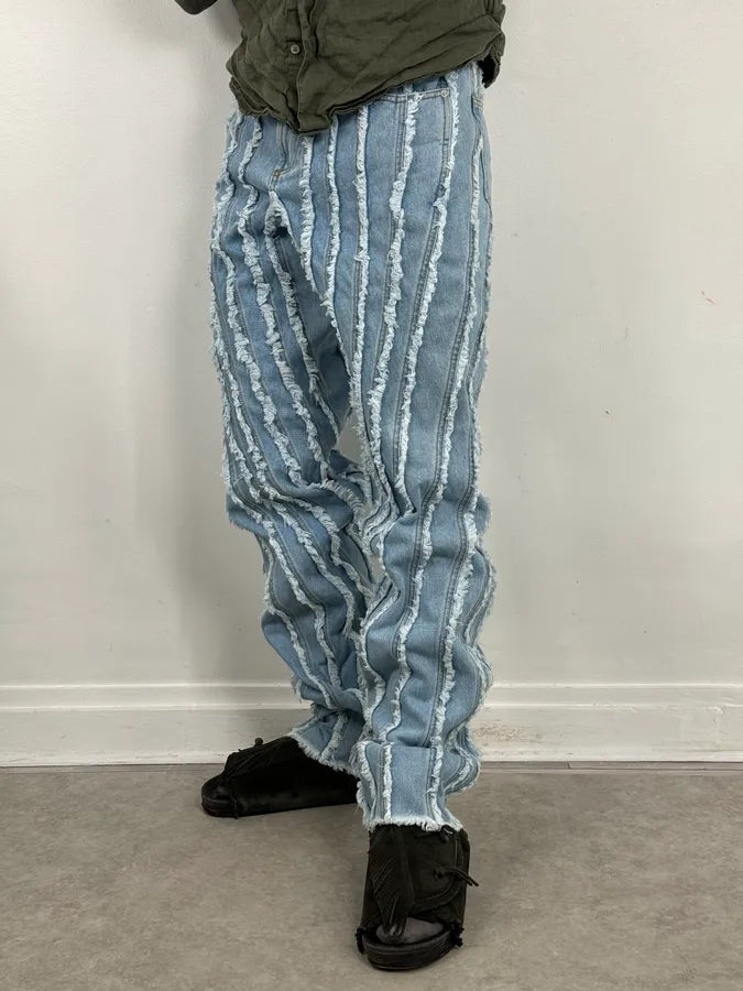 AW2024 Mugler Spiral Baggy Light Blue Jeans  aYroWWp 2
