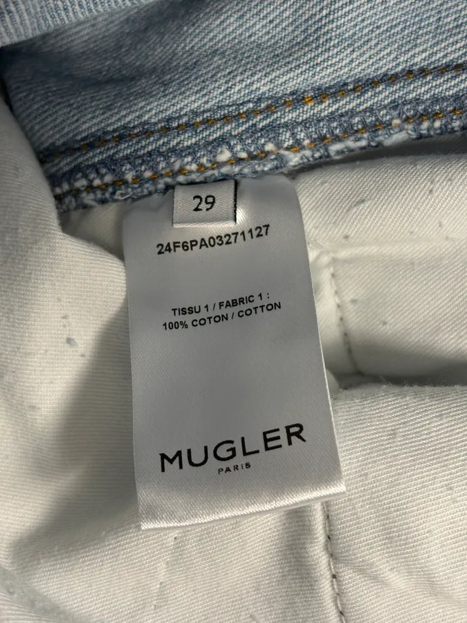 AW2024 Mugler Spiral Baggy Light Blue Jeans  aYroWWp 13