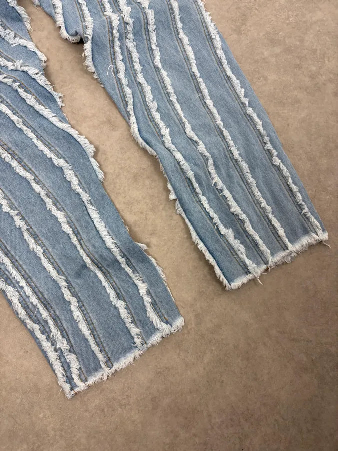 AW2024 Mugler Spiral Baggy Light Blue Jeans  aYroWWp 7
