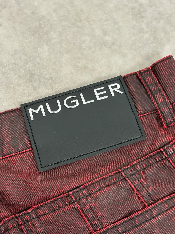 AW2024 Mugler Spiral Resin Vampire Red Jeans pClHVgS 10