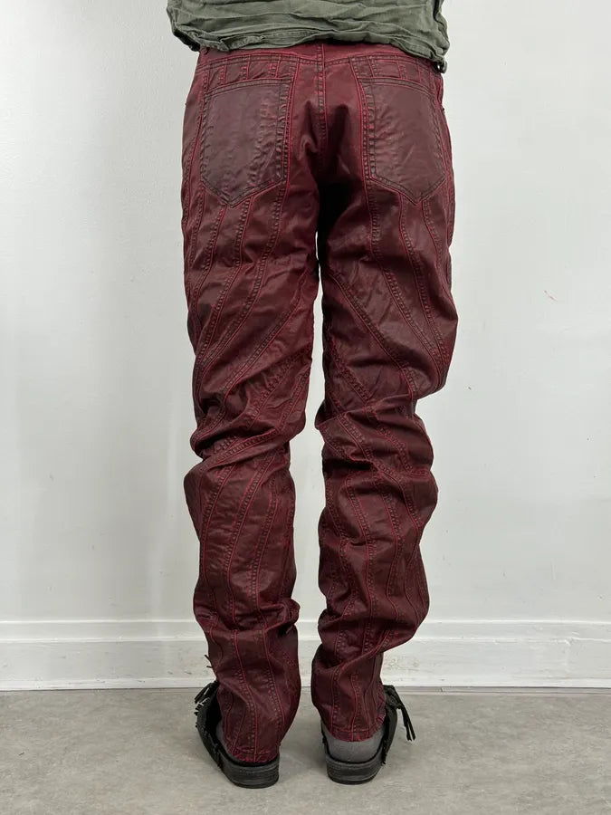 AW2024 Mugler Spiral Resin Vampire Red Jeans pClHVgS 3
