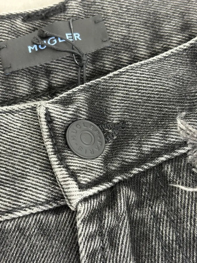 AW2025 Mugler Spiral Baggy Washed Grey Gradient Jeans XgruPFj 11