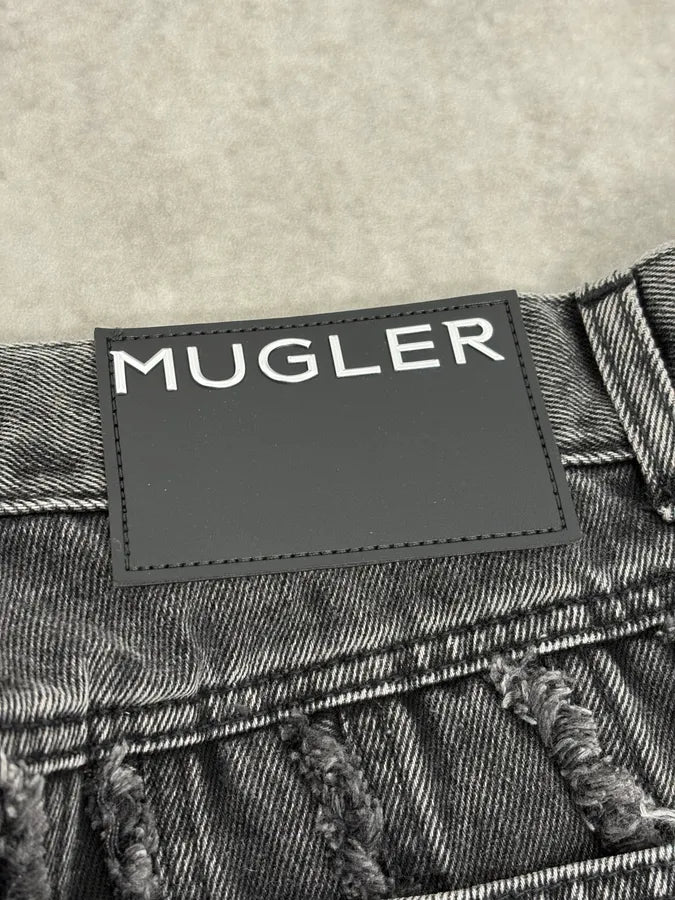 AW2025 Mugler Spiral Baggy Washed Grey Gradient Jeans XgruPFj 10