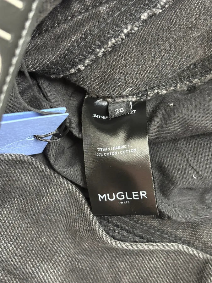 AW2025 Mugler Spiral Baggy Washed Grey Gradient Jeans XgruPFj 13
